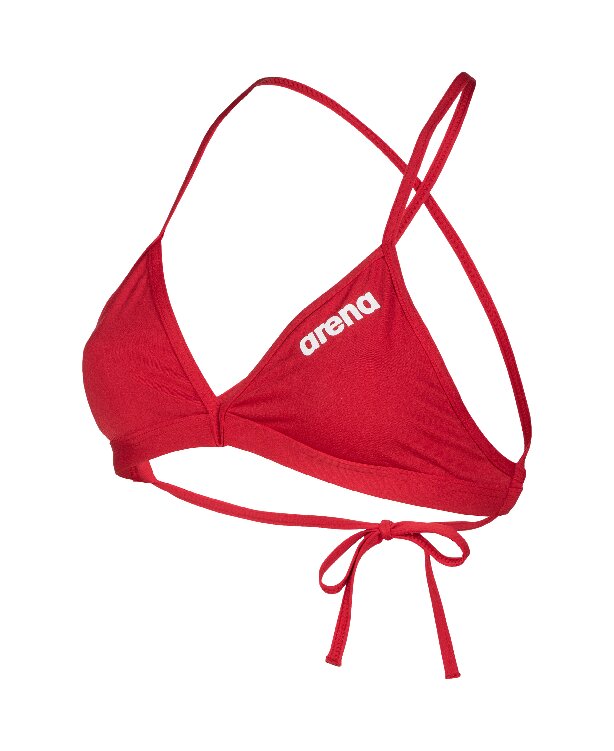 Top Bikini Donna Arena Team Tie Back Solid — vista laterale — attrezzatura nuoto Genova