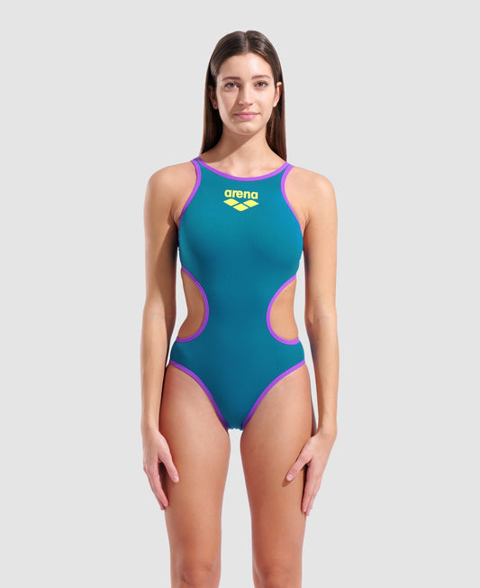 Arena One Biglogo One Piece Blue Cosmo-Purple