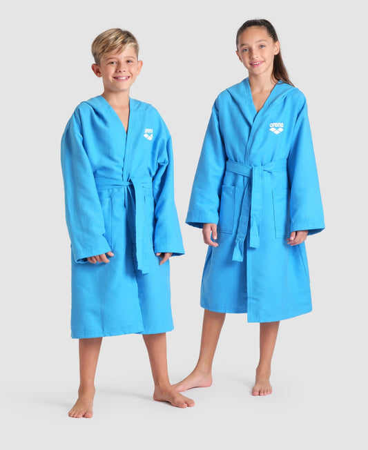 Arena Zeal Jr Robe Turquoise-White