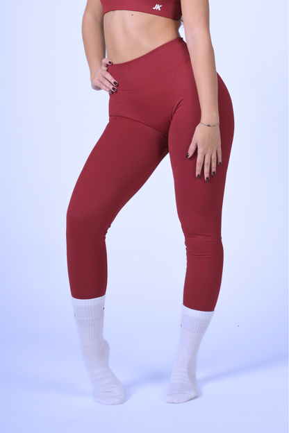 Leggins JK Woman Gym - Rosso — dettaglio — abbigliamento fitness donna made in Italy