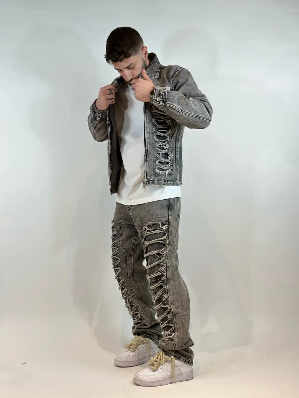 Giacca Jeans Grigio JK