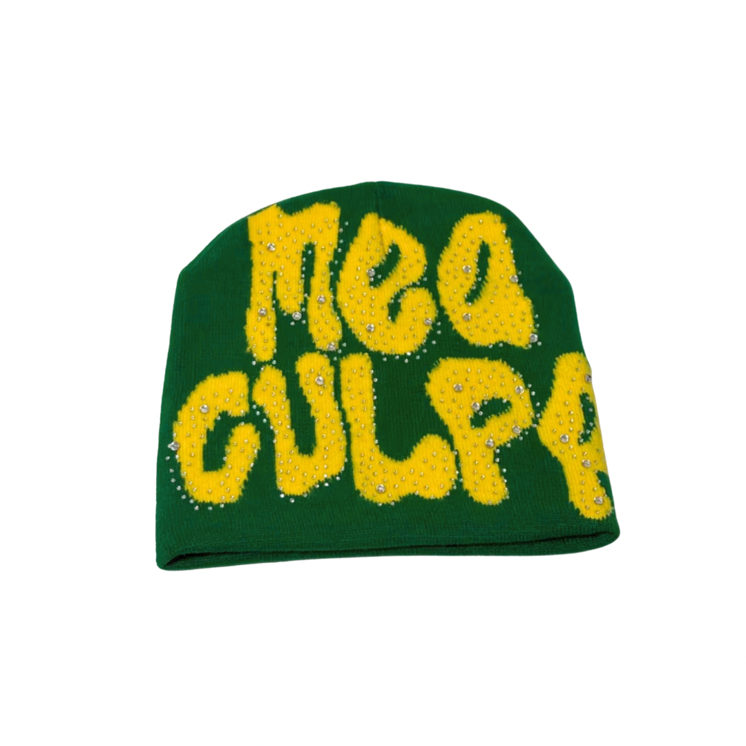 LIMITED EDITION Berretto Mea Culpa - Green and Yellow — abbigliamento streetwear JK