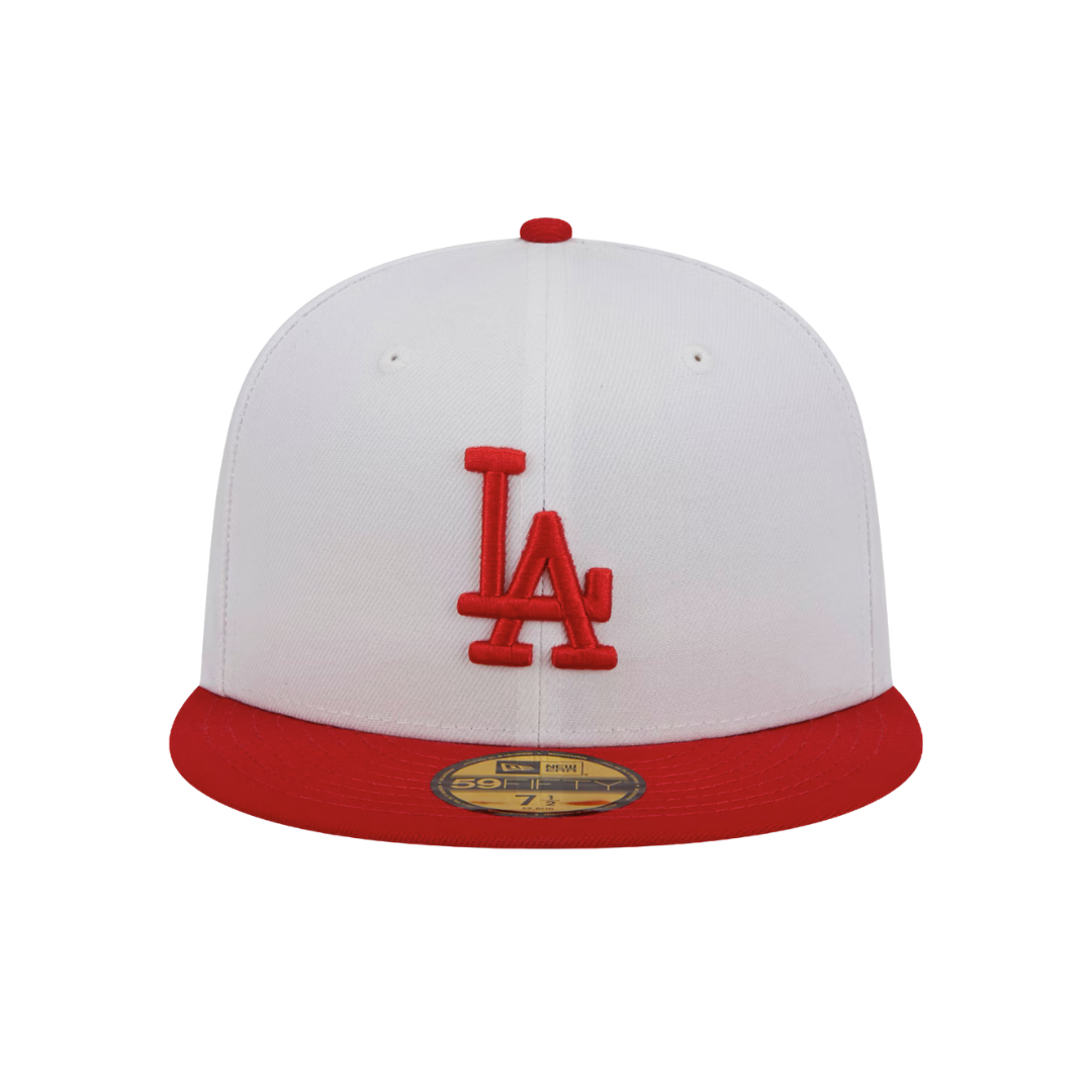 Cappellino New Era 59FIFTY Los Angeles – White and Red