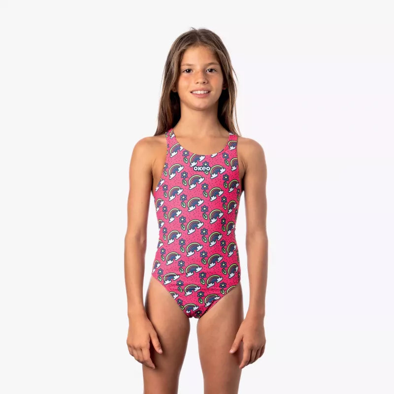 Costume intero bambina MAGENTA OKEO
