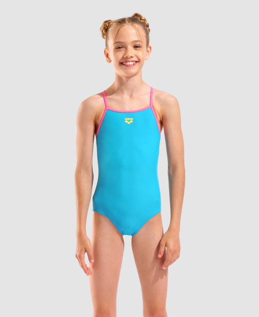 Arena Girl's Swimsuit Light Drop Solid Eyeblush-Shocking Pink